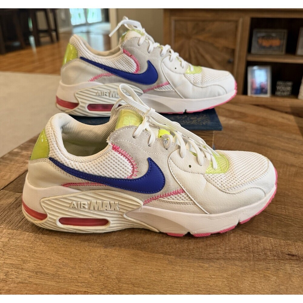 Nike Air Max Excee Womens 11 White Pink Volt DD2955-100 Running Shoes
